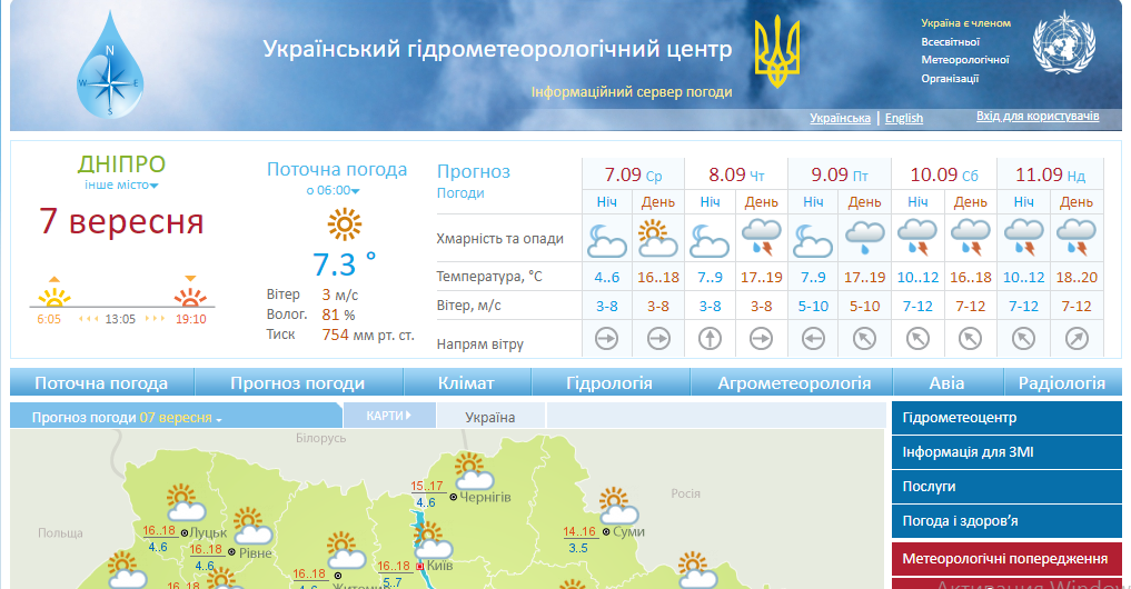 Новини Дніпра: Погода у Дніпрі на тиждень - Наше Місто