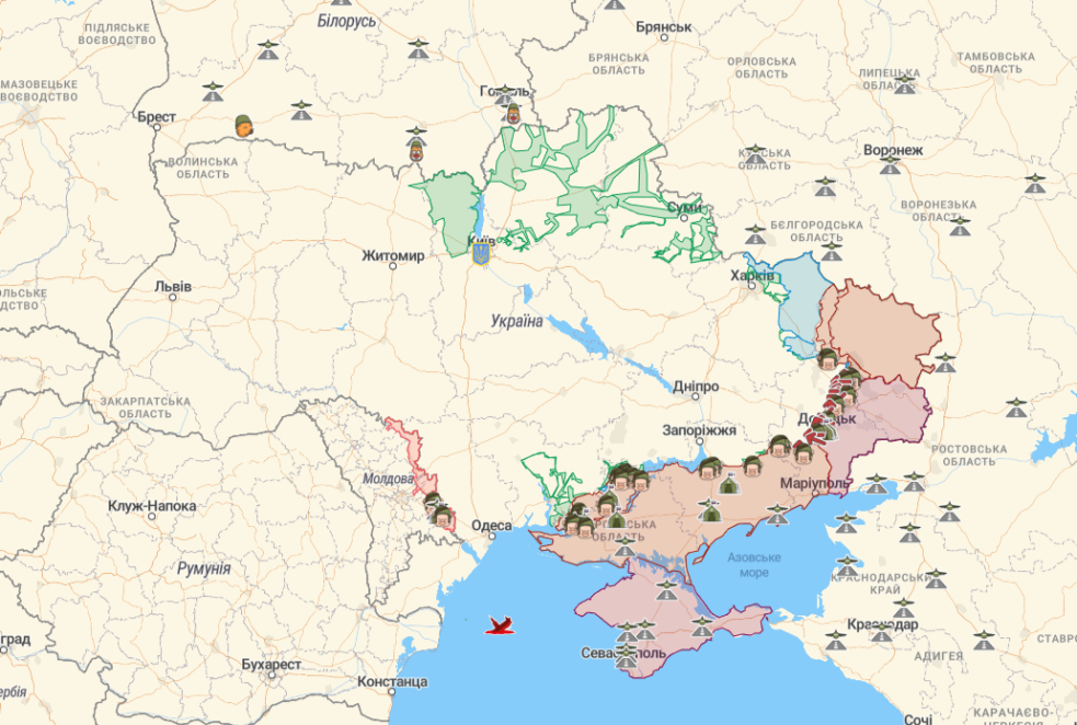 Новини Дніпра: Карта бойових дій 25 вересня