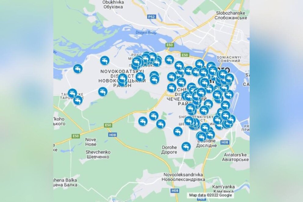 Новини Дніпра: Де вода, Дніпро мапа
