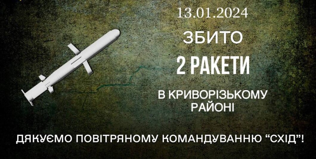 Сили ППО знищили 2 ворожі ракети. Новини Дніпра - Наше Місто