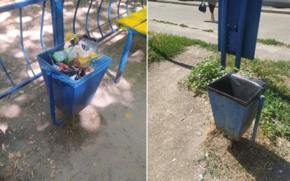 У Дніпрі небайдужий мешканець на Тополі-3 прибрав сміття біля будинків та на дитячих майданчиках