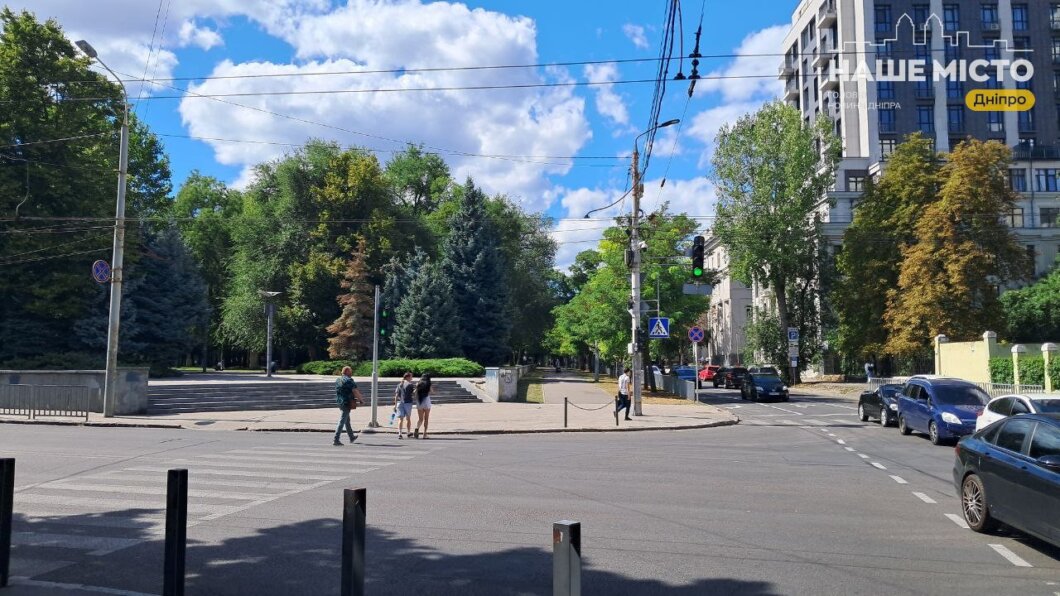 Перехрестя у центрі Дніпра