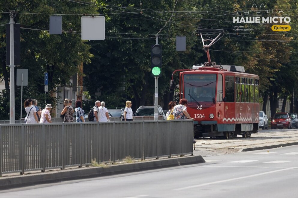 движение трамваев в Днепре