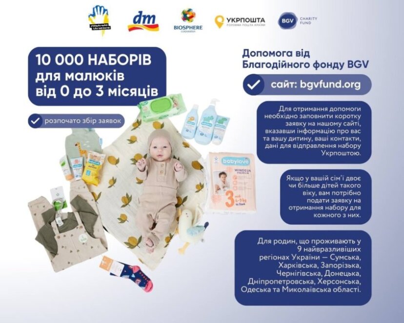 У Дніпрі стартувала видача благодійних бейбі-боксів для родин із немовлятами
