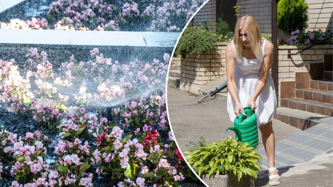 У найспекотніші дні дніпряни не забувають про квіти біля своїх будинків.