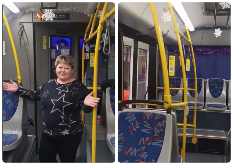 Дніпровська родина транспортників прикрасила тролейбус до різдвяних свят - Наше Місто