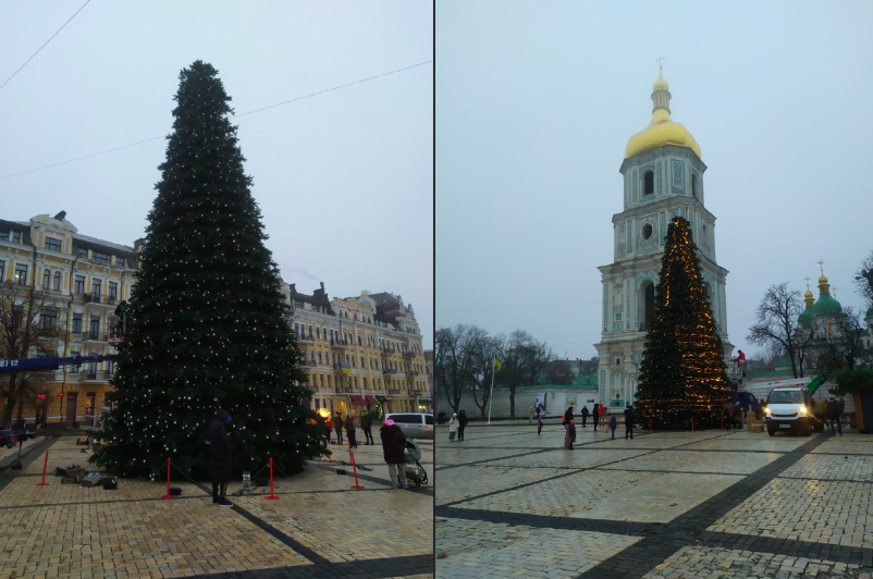 У яких обласних центрах України встановлюють новорічні ялинки у 2025 році