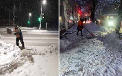 У Дніпрі комунальні служби звечора працюють у безперервному режимі для забезпечення проїзду на дорог...