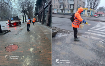 В Днепре коммунальные службы работают в усиленном режиме из-за гололеда