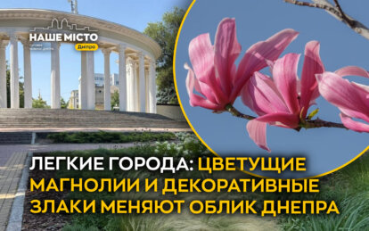 Легкие города: цветущие магнолии и декоративные злаки меняют облик Днепра