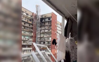 В Днепре в результате российской атаки повреждена квартира журналистки 5-го канала