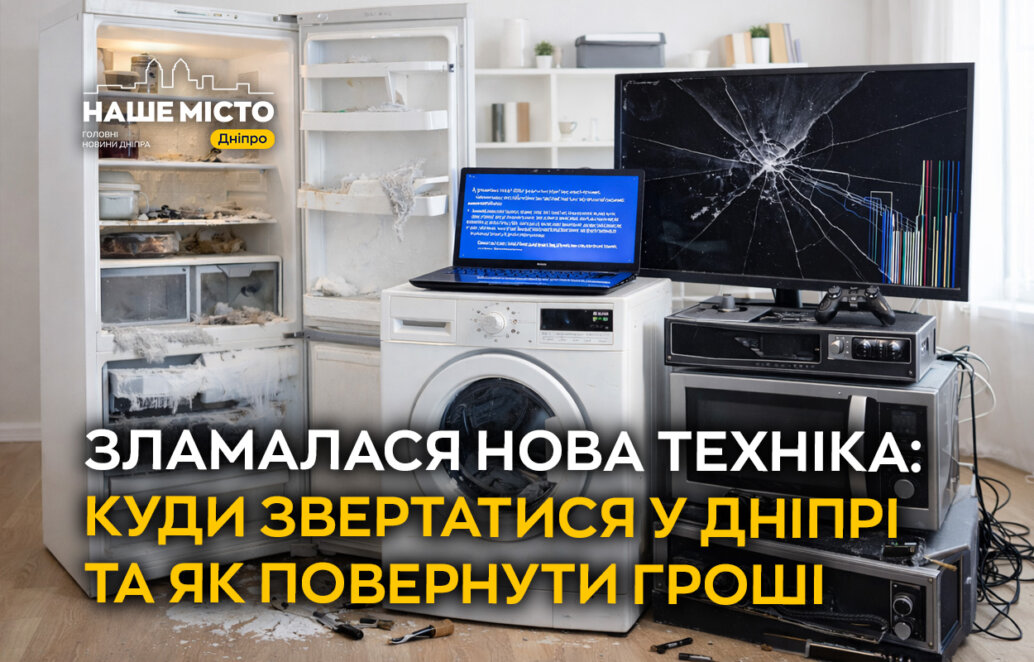 У Дніпрі зламалася нова техніка: звертайтеся до Держпродспоживслужби. У 2025 році повернули 278 тис грн покупцям, 92% скарг на користь споживачів. Приклад: 35 тис грн за комп'ютер.