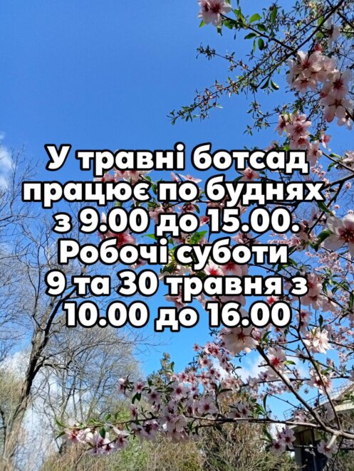 Як у Дніпрі працюватиме ботсад у травні 2026: графік та ціни