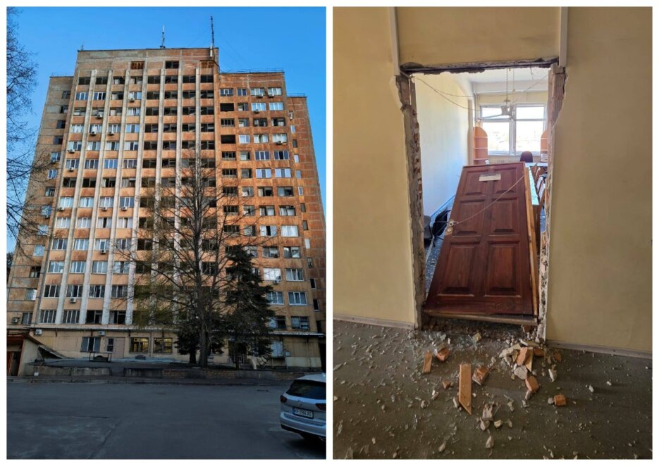 У НТУ «Дніпровська політехніка» показали страшні наслідки нічної атаки