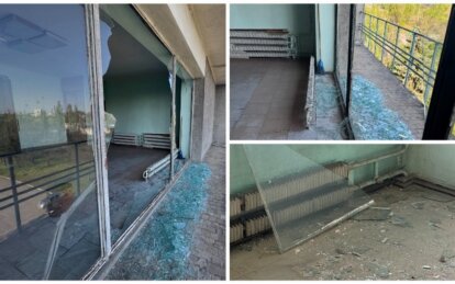 В Днепре в результате вражеской атаки 5 мая повреждено здание издательства «Зоря»