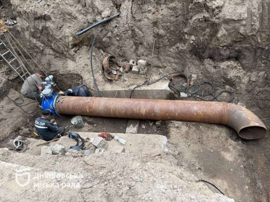 Перший етап масштабного ремонту водогону в Дніпрі завершено достроково: систему заповнюють