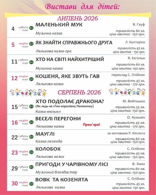 Куди піти у Дніпрі у липні 2026: афіша подій