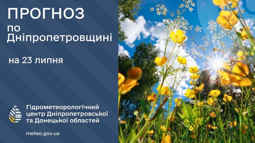 Погода у Дніпрі 23 липня: спека взяла вихідний