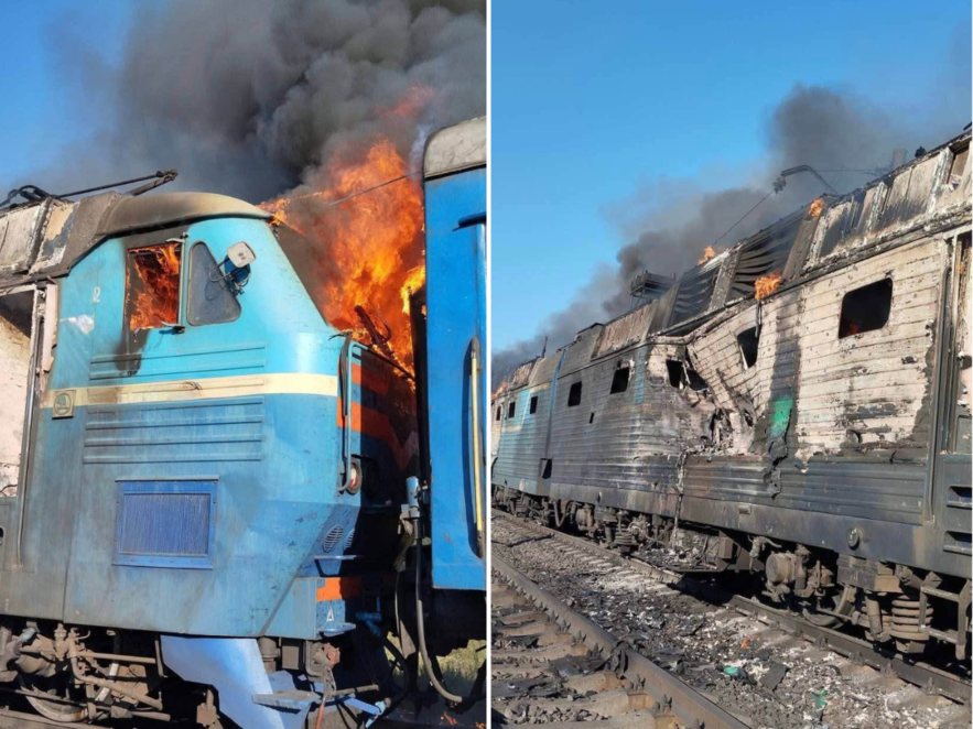 На Запоріжжі знову ворожий дрон влучив у пасажирський поїзд