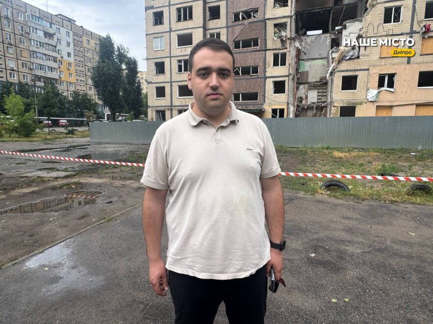 У Дніпрі на Перемозі стався обвал у будинку, в який торік влучив «шахед»