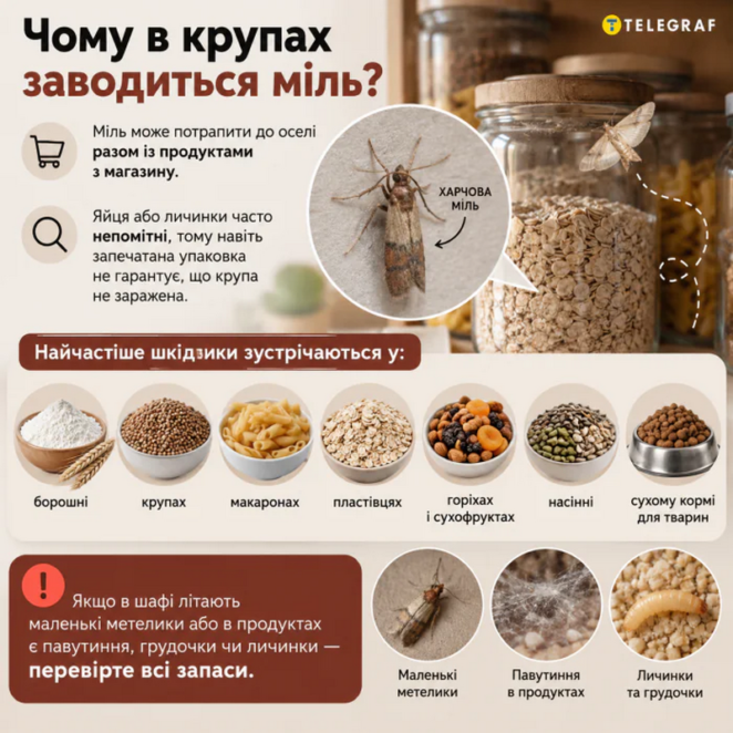 Як зберігати крупи, щоб не завелася харчова міль: прості правила